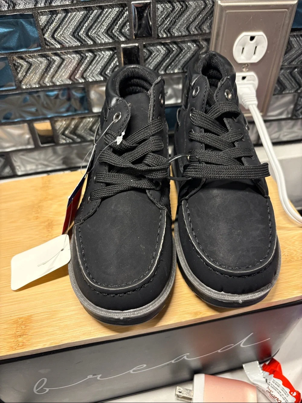Beverly Hills Polo Club Kids Black High-Top Lace-Up Sneakers
